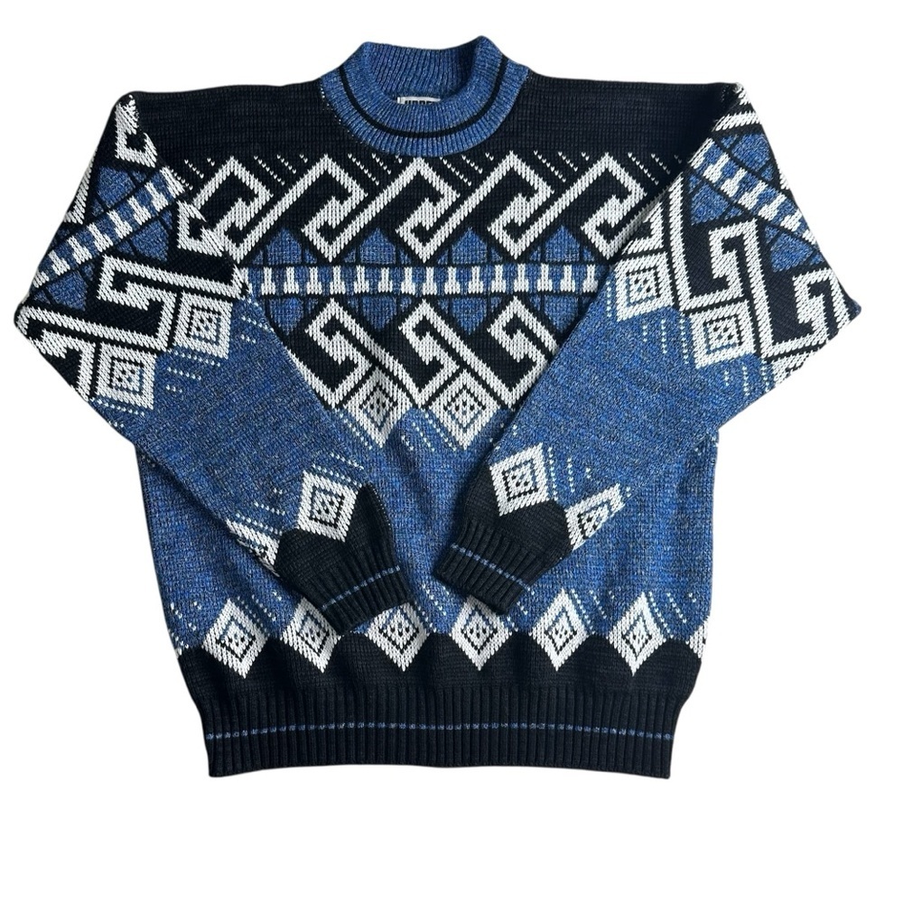 Upper Body Mens Vintage 90’s Y2K Geometric Sweater. Size Medium - Picture 5 of 6